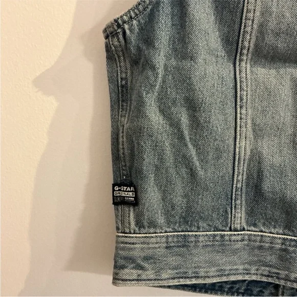 G Star Raw Slim Denim Vest | Size S - Picture 6 of 7